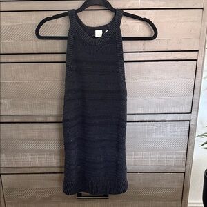 GAP Black Knit Racerback Tank Dress